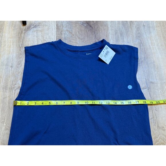 American Eagle Womens Navy Sleeveless Boxy Crop‎ Top S NWT - Picture 4 of 6